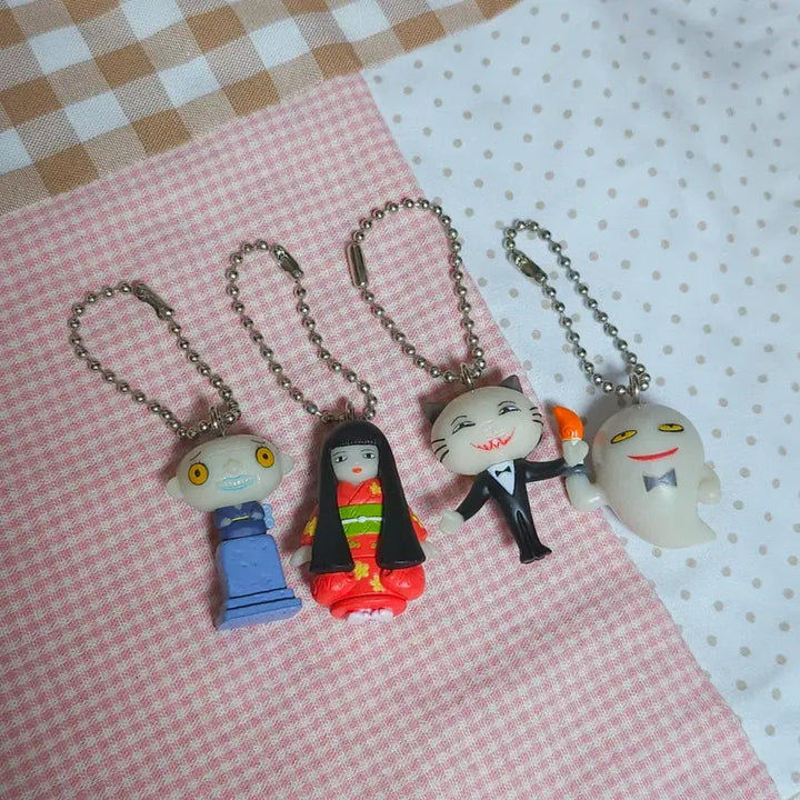 [BUNJANG] Collection of 4 Classic Ghost Restaurant Keychains / [일본정품] 일괄 고전 괴담레스토랑 키링
