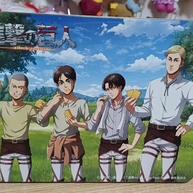 [BUNJANG] Attack on Titan Castella Tin Case Levi Acrylic Stand / 진격의 거인 카스테라 틴케이스 리바이 아크릴 스탠드