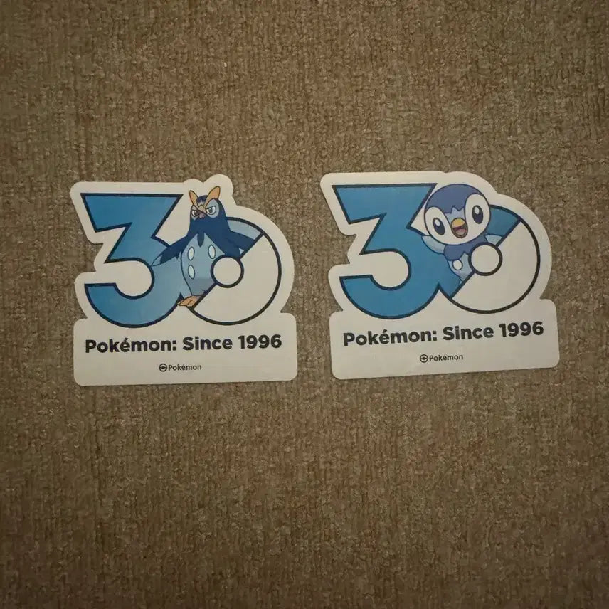 [BUNJANG] Pokemon 30th Anniversary Sticker - Piplup / 포켓몬 30주년 기념 스티커 팽도리 팽태자