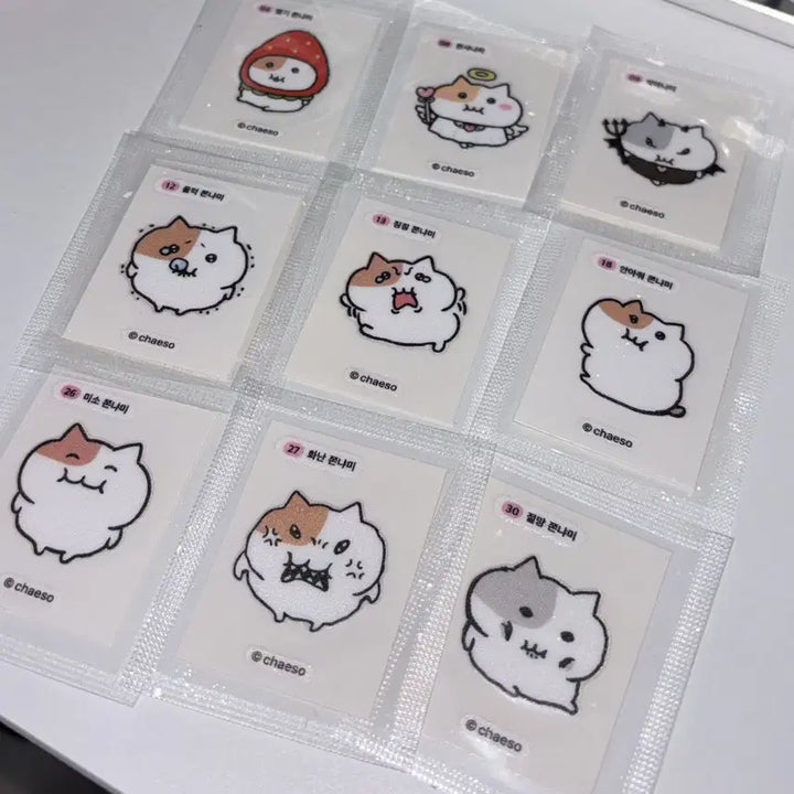 [BUNJANG] 9-Piece Sticker Set / 쫀냐미 띠부씰 스티커 9종 세트