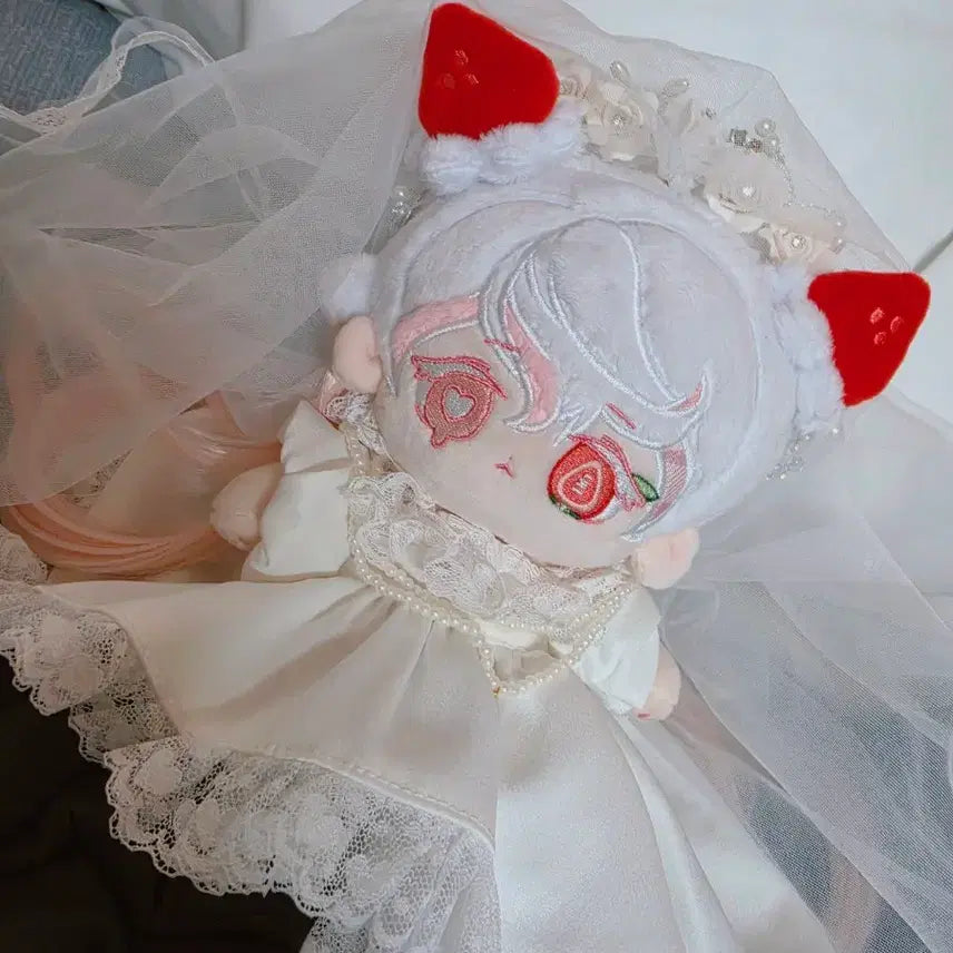 [BUNJANG] Wedding Dress Outfit for 20cm Cotton Doll (Unattributed) / 20cm 솜인형 웨딩드레스 무속성