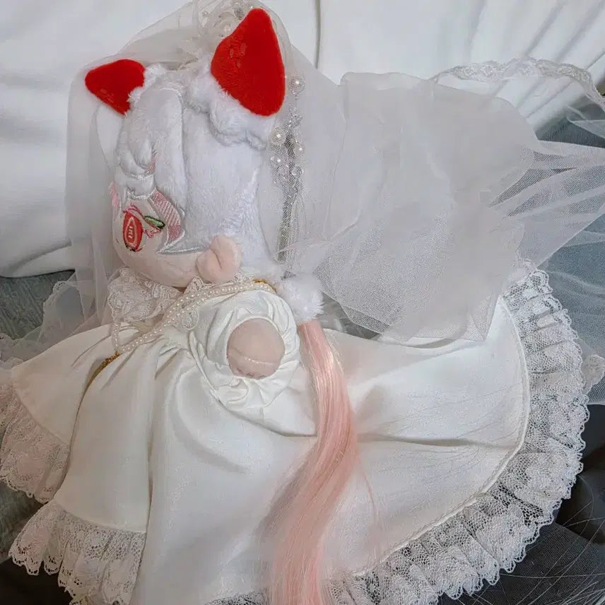 [BUNJANG] Wedding Dress Outfit for 20cm Cotton Doll (Unattributed) / 20cm 솜인형 웨딩드레스 무속성