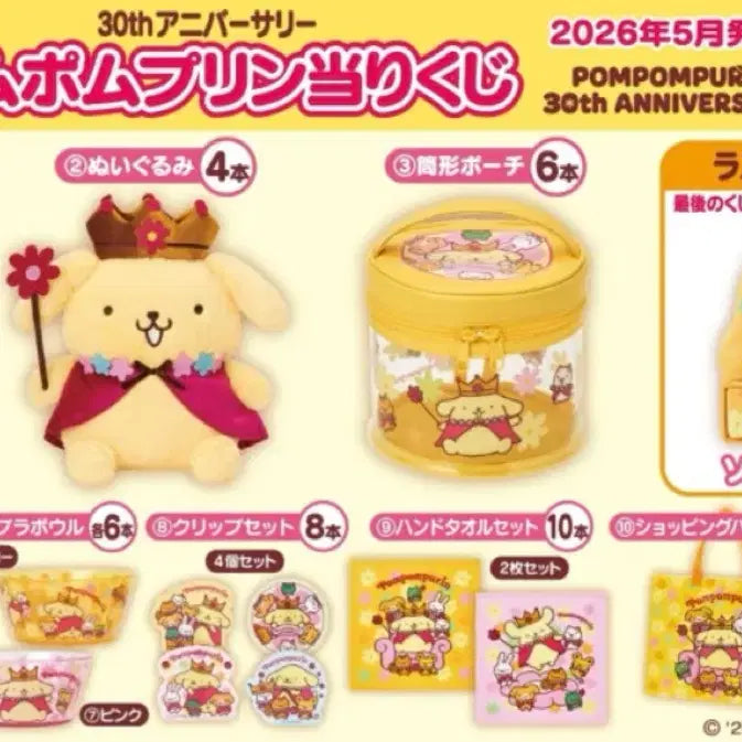[BUNJANG] Sanrio Pompompurin 30th Anniversary Plush Doll / 폼폼푸린 쿠지 2등상 폼폼푸린인형