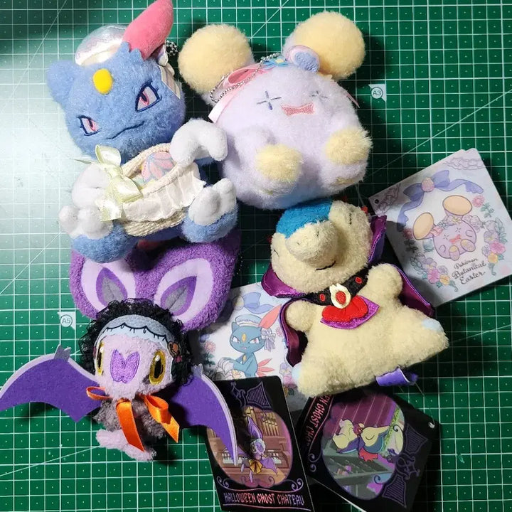 [BUNJANG] Pokemon Botanical Easter &amp; Halloween Plush Bundle / 포켓몬 보타니컬 이스터 포푸니 소곤룡 포켓몬 할로윈 음뱃 브케인 인형