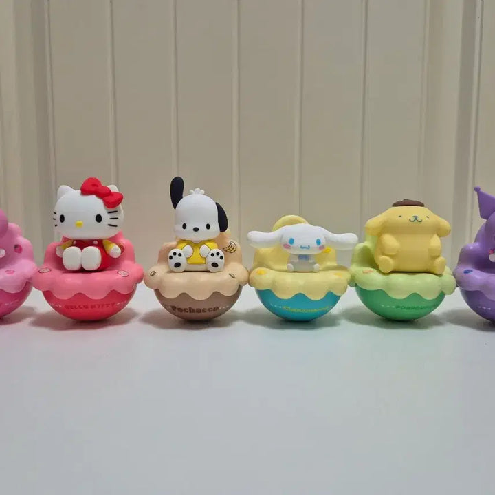 [BUNJANG] Sanrio Tumbler Figure Set (Complete 6 Types) / 산리오 오뚝이 피규어 6종 완전체(새상품)