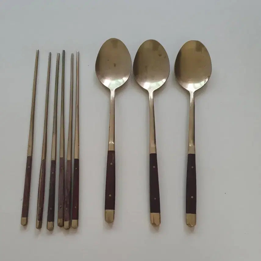 [BUNJANG] Brass Spoon and Chopstick Set (Thailand) / 동수저 (태국)