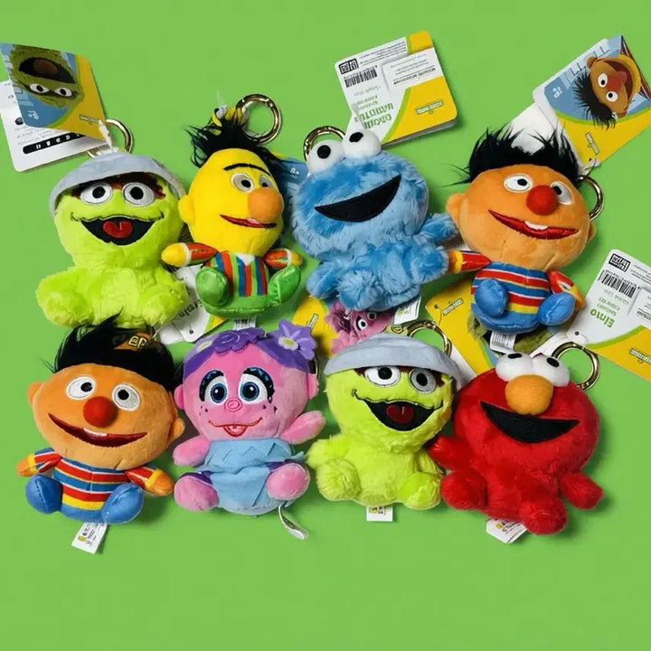 [BUNJANG] Authentic Sesame Street Cookie Monster Plush Keychain / 정품) 세서미스트리트 쿠키몬스터 인형 키링