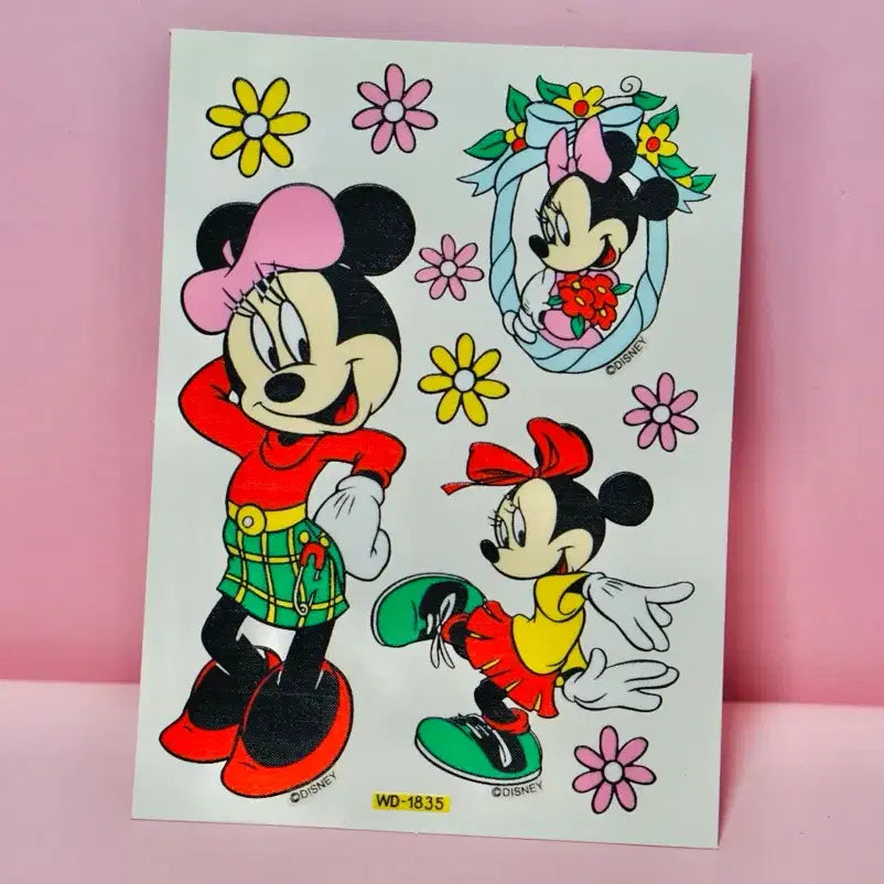 [BUNJANG] Unitech Disney Mini Mouse Stickers (1990s) / [고전문구] 유니테크 디즈니 미니미우스 스티커 90년대
