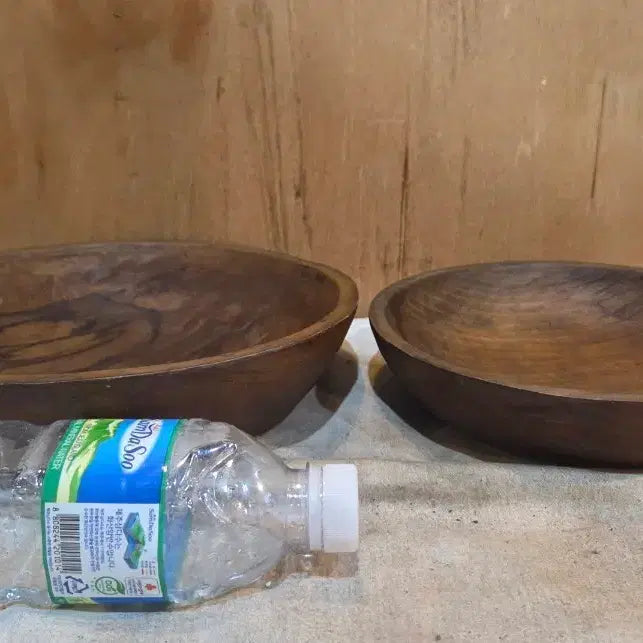 [BUNJANG] Vintage Wooden Namul Bowls (Set of 2) / 땟물좋은 옛날 나무 나물그릇 2점
