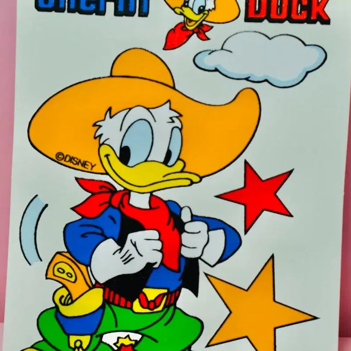 [BUNJANG] Unitech Donald Duck 90s Sticker / [고전문구] 유니테크 디즈니 도날드덕 스티커 90년대