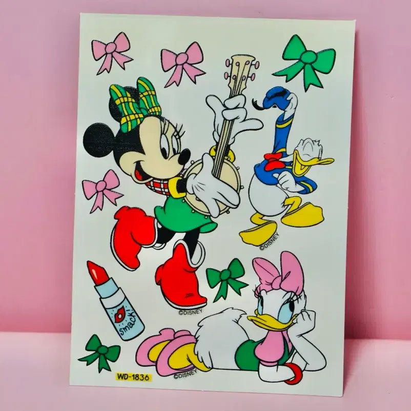 [BUNJANG] Unitech Disney Minnie Mouse &amp; Donald Duck Sticker (90s) / [고전문구] 유니테크 디즈니 미니마우스 도날드덕 스티커 90년대