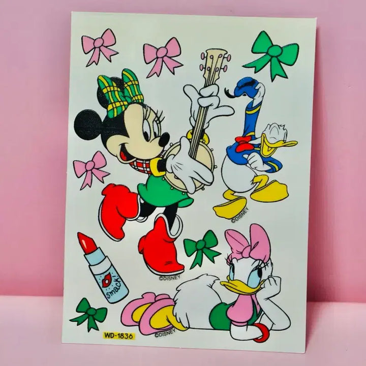 [BUNJANG] Unitech Disney Minnie Mouse &amp; Donald Duck Sticker (90s) / [고전문구] 유니테크 디즈니 미니마우스 도날드덕 스티커 90년대