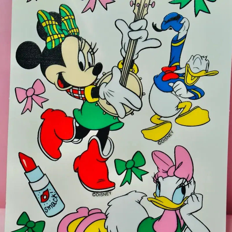 [BUNJANG] Unitech Disney Minnie Mouse &amp; Donald Duck Sticker (90s) / [고전문구] 유니테크 디즈니 미니마우스 도날드덕 스티커 90년대