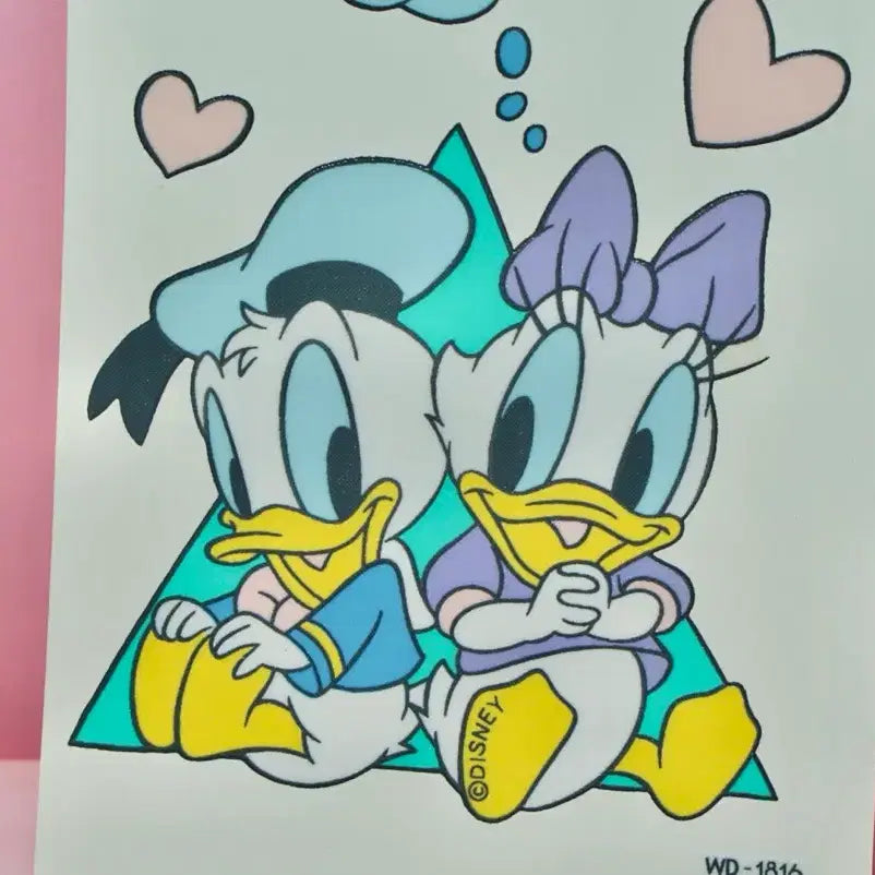 [BUNJANG] Unitech Disney Baby Daisy Duck Sticker (90s) / [고전문구] 유니테크 디즈니 베이비 데이지덕 스티커 90년대