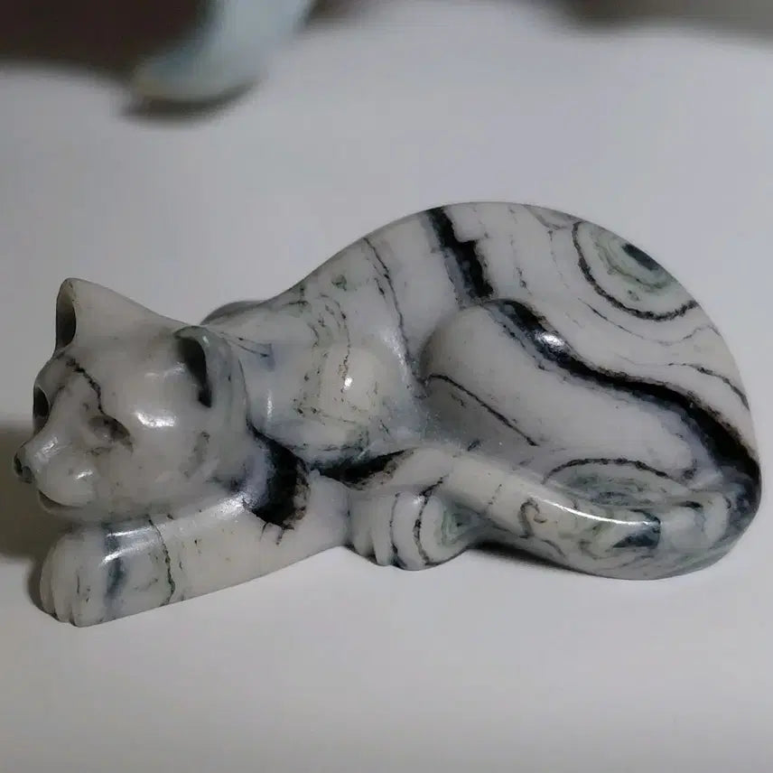 [BUNJANG] Vintage Cat Gemstone Miniature Objet / Vintage) 빈티지 고양이 원석 미니어처 오브제