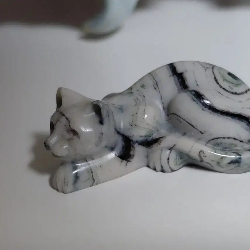 [BUNJANG] Vintage Cat Gemstone Miniature Objet / Vintage) 빈티지 고양이 원석 미니어처 오브제