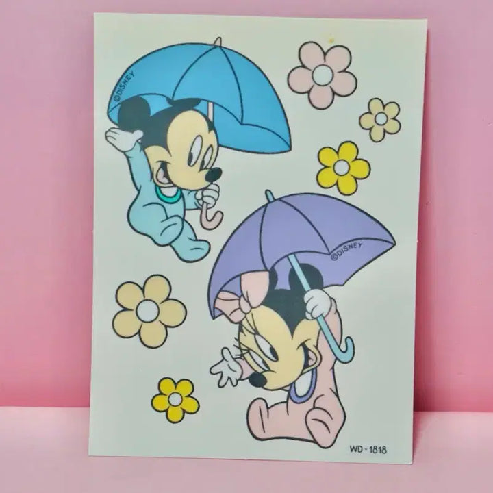 [BUNJANG] Unitech Baby Mickey Mouse Sticker - 1990s / [고전문구] 유니테크 디즈니 베이비 미키마우스 스티커 90년대