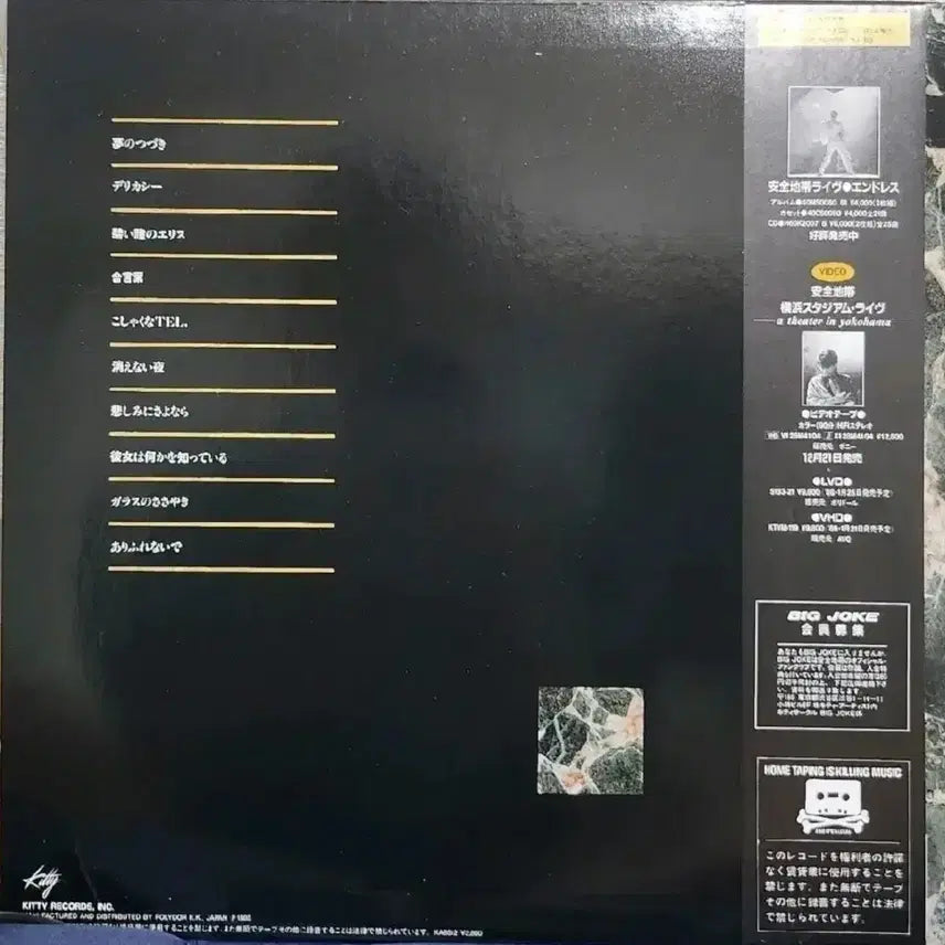 [BUNJANG] Anjeon Jidae 4th Album LP (Japan Edition) / 안전지대 4집 LP 일본