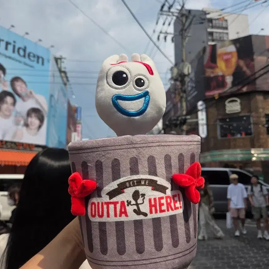 [BUNJANG] Disney Pixar Toy Story "Forky" Plush Trash Can / Storage Bin / 토이스토리 포키 봉제 휴지통 인형