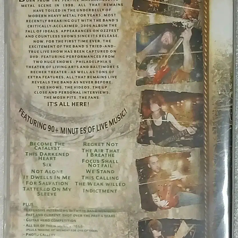 [BUNJANG] All That Remains Live Performance DVD / 올 댓 리메인즈 라이브공연 DVD