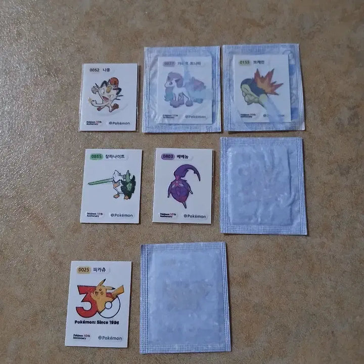 [BUNJANG] Pokemon 30th Anniversary Sticker Collection - Season 5 (Individual Selection) / 포켓몬띠부씰 1개 선택 포켓몬 30주년띠부씰 시즌5 띠부씰