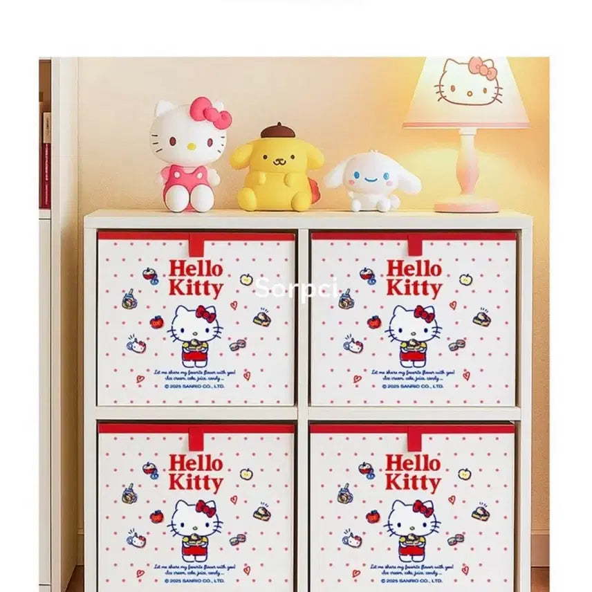 [BUNJANG] Sanrio Hello Kitty Large Folding Storage Box Fabric Organizer / 산리오 정품 헬로키티 대형 접이식 수납함 패브릭리빙박스 의류보관함 다용도