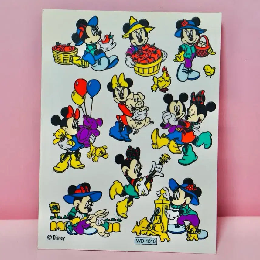 [BUNJANG] Unitech Disney Mickey Mouse Sticker (1990s) / [고전문구] 유니테크 디즈니 미키마우스 스티커 90년대