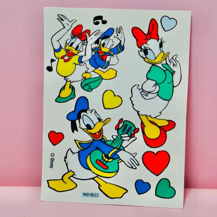 [BUNJANG] Unitech Donald Duck 90s Sticker / [고전문구] 유니테크 디즈니 도날드덕 스티커 90년대