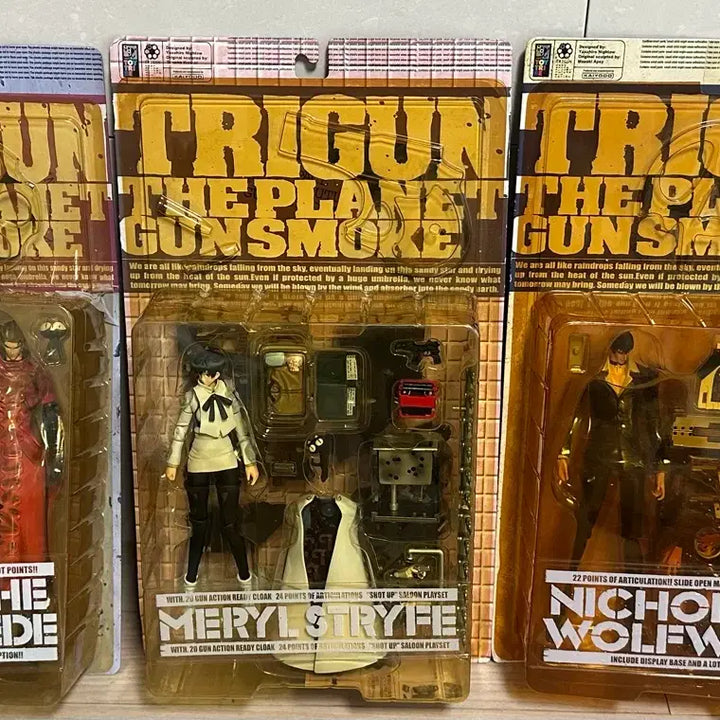 [BUNJANG] Trigun 3 Figure Set (Sealed) / 미개봉 트라이건 피규어 3종 세트
