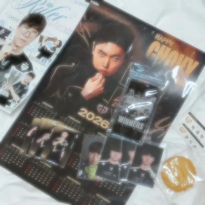 [BUNJANG] Gen.G Esports Chovy Calendar Cookie Kiin Ruler Bundle Set Photocard / 젠지 이스포츠 쵸비 캘린더 쿠키 기인 룰러 포토카드 일괄
