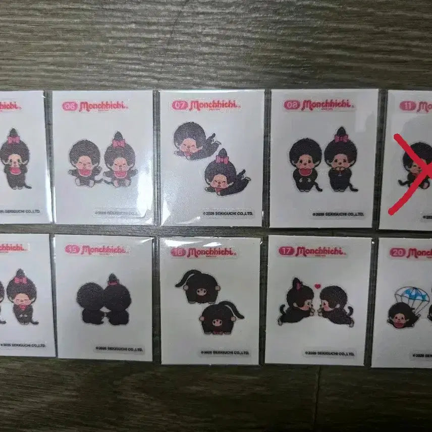 [BUNJANG] Monchhichi Tteobuseal Sticker Set / 몬치치 띠부씰