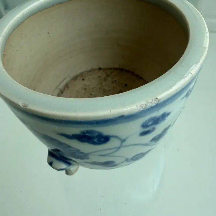 [BUNJANG] Genuine Ming Dynasty Jiajing Wanli Era Blue and White Porcelain Incense Burner / 진품 명나라가정 만력시대 청화향로(약간투김있음)