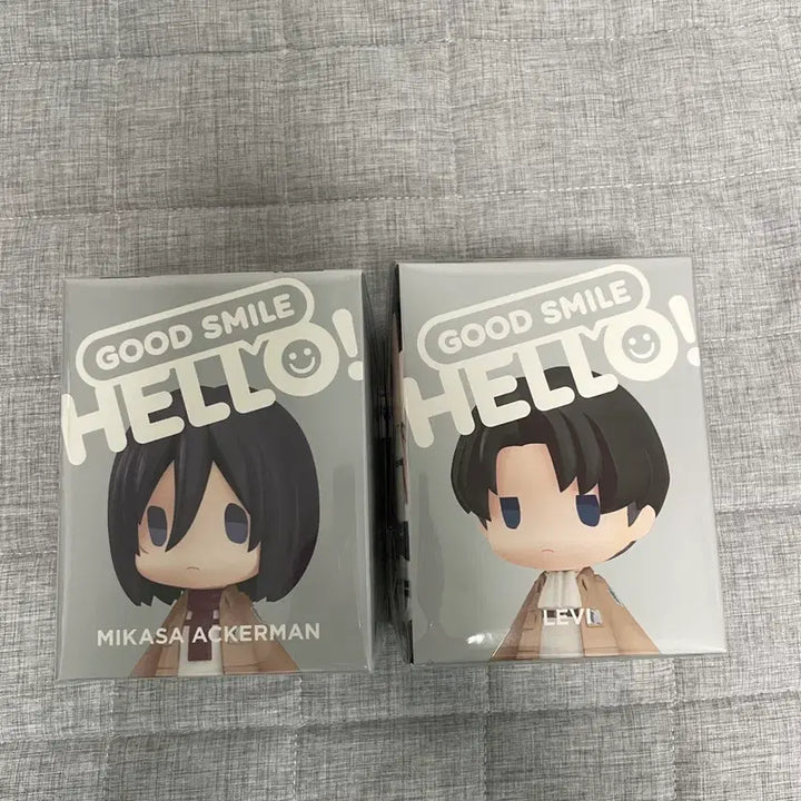 [BUNJANG] Hello Good Smile Mikasa Ackerman &amp; Levi Ackerman Figure Bundle Set (Sealed) / [미개봉 일괄] 헬로 굿스마일 미카사, 리바이