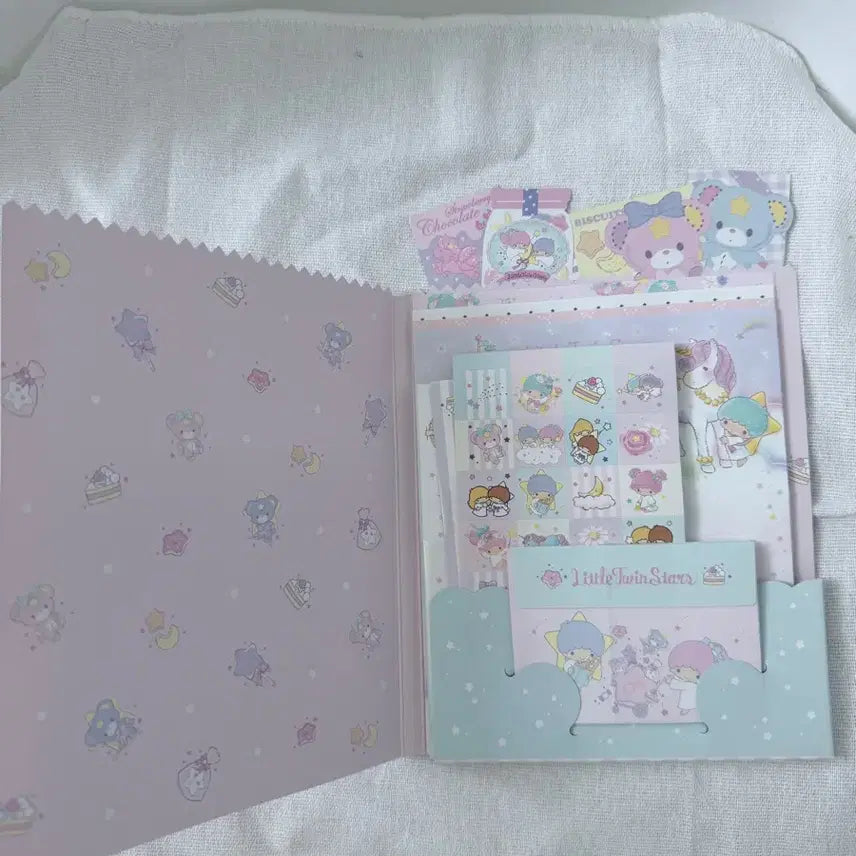 [BUNJANG] Little Twin Stars Kiki Lala Vintage Letter Paper Set / 리틀트윈스타 키키라라 고전편지지 세트