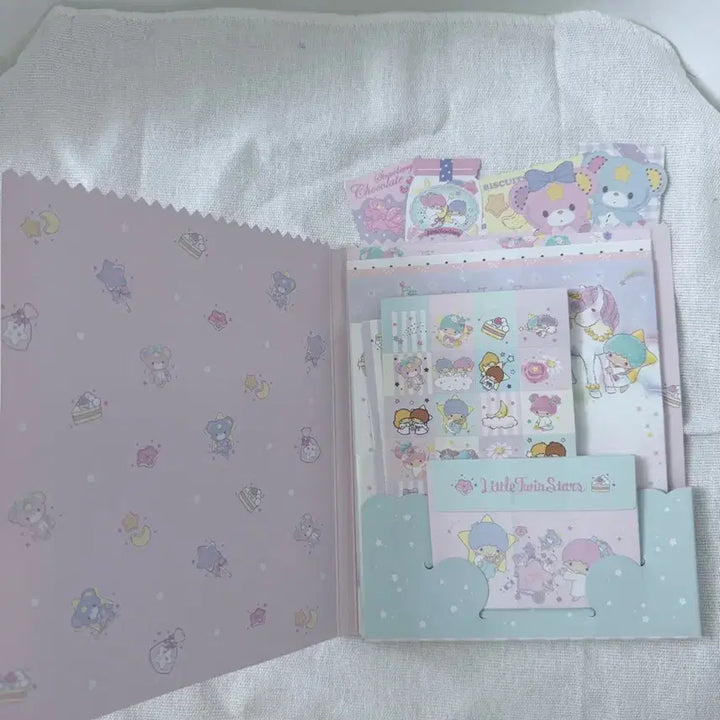 [BUNJANG] Little Twin Stars Kiki Lala Vintage Letter Paper Set / 리틀트윈스타 키키라라 고전편지지 세트
