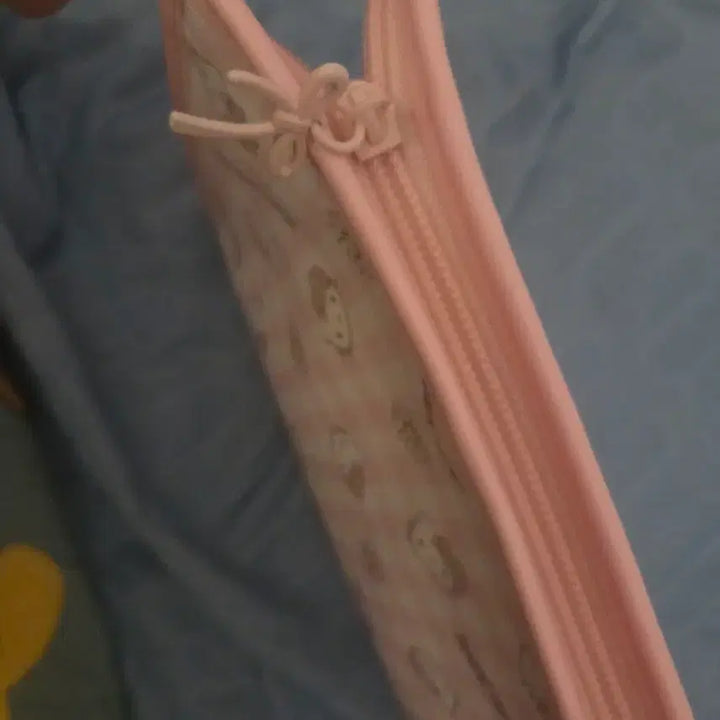 [BUNJANG] Hello Kitty Pink Check Pouch Clutch Bag / 새상품:)헬로키티 패턴 분홍 체크 파우치 클러치백