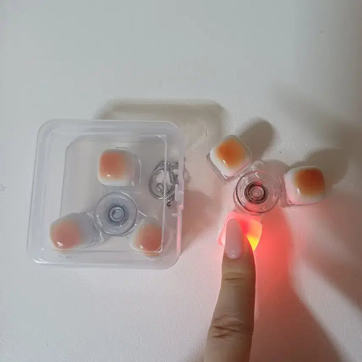 [BUNJANG] LED Toast-Shaped Fidget Spinner Clicker Keycap Bundle / 새상품 2개일괄) LED 식빵 피젯스피너 키캡 클릭커
