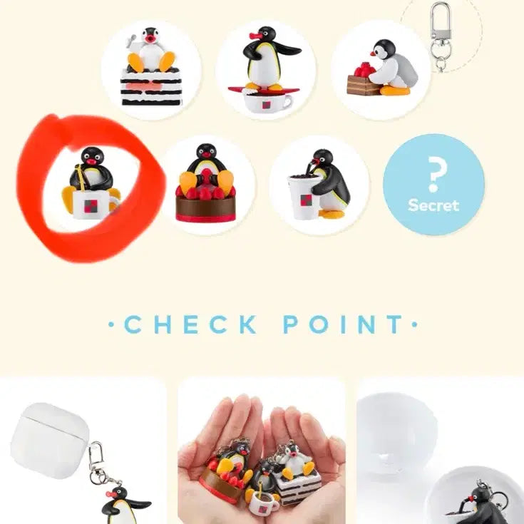 [BUNJANG] Twosome Pingu Fishing Pingu Random Keyring / 투썸 핑구 랜덤키링 낚시핑구