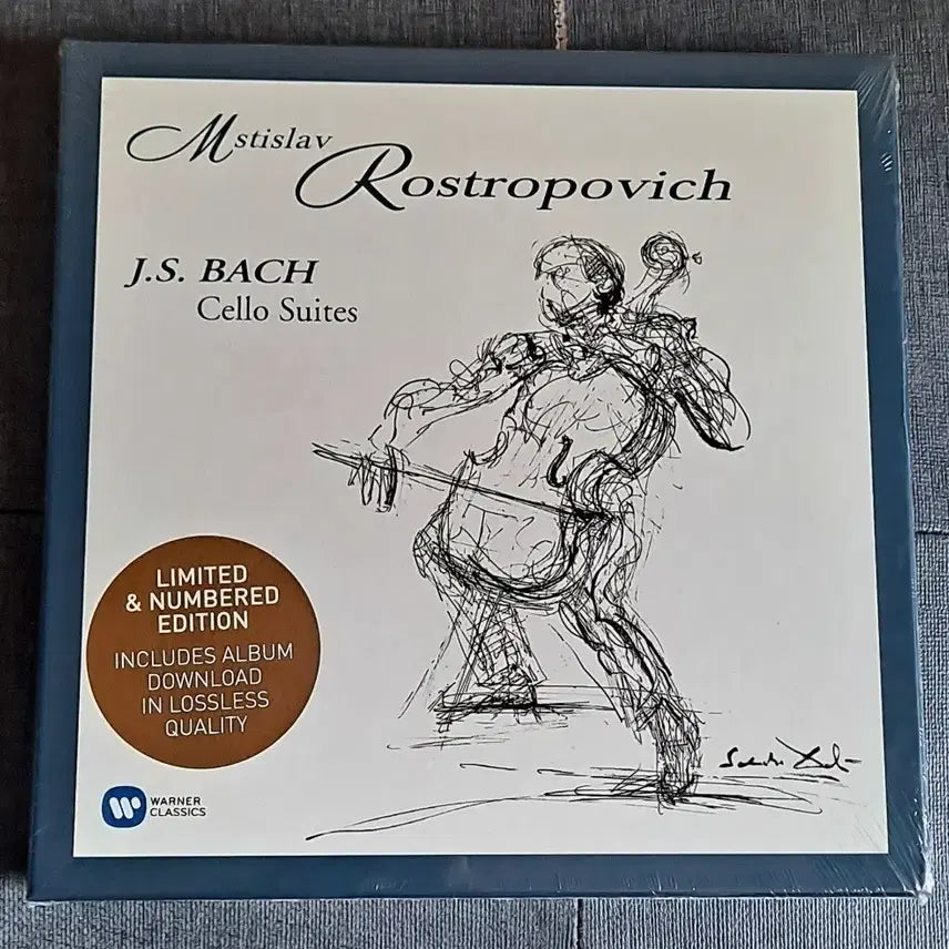 [BUNJANG] Mstislav Rostropovich Unaccompanied Cello Suites Complete Works 4LP Sealed / 로스트로포비치 무반주첼로 전곡 미개봉 4lp