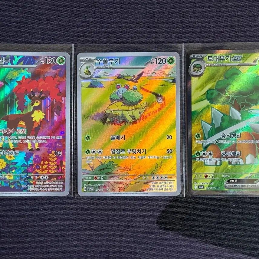 [BUNJANG] Pokemon Card Grass Type Decidueye AR, Chesnaught SR / 포켓몬카드 풀타입 바라철록 수풀부기 AR, 토대부기 SR