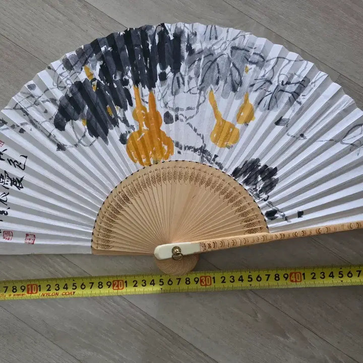[BUNJANG] Byukgyeong Song Gye-il Artist Celadon Hand Fan / 벽경 송계일 작 합죽선 그림