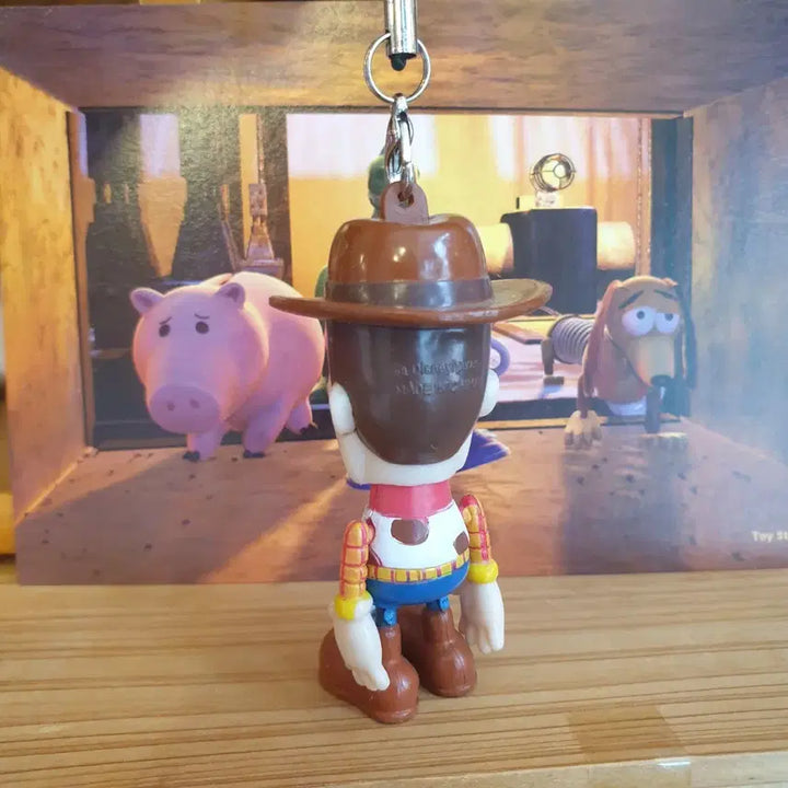 [BUNJANG] Disney Pixar Toy Story Woody Bobblehead Figure Keychain / 토이스토리 흔들흔들 우디 피규어 키링