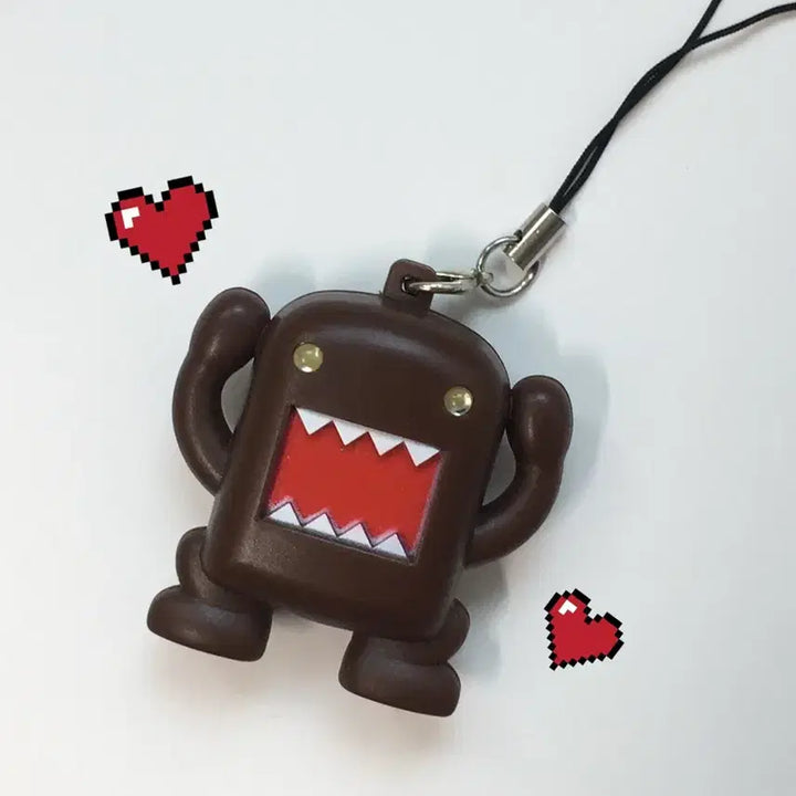 [BUNJANG] Domokun "I Love You" Keychain Strap with Light-Up Feature / 도모군 도모쿤 알러뷰 키링 휴대폰고리