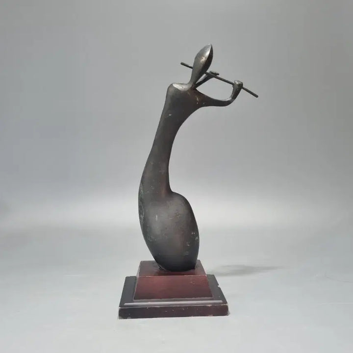 [BUNJANG] Bronze Abstract Musician Sculpture / 브론즈(청동) 재질 악사. 높이 31