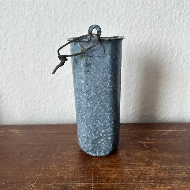 [BUNJANG] French Vintage Blue Enamelware Wall Planter / 프랑스)빈티지 블루 법랑 벽걸이