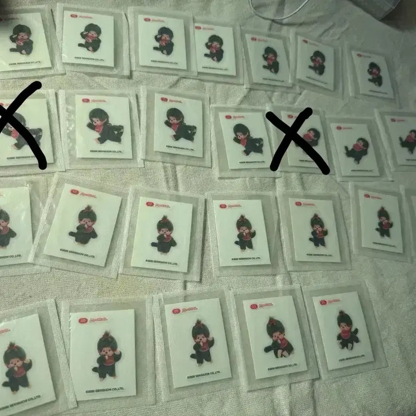 [BUNJANG] Monchhichi Fruit Jelly &amp; Wafer Stickers / 몬치치 과일 젤리, 딸기 웨하스 띠부씰 판매