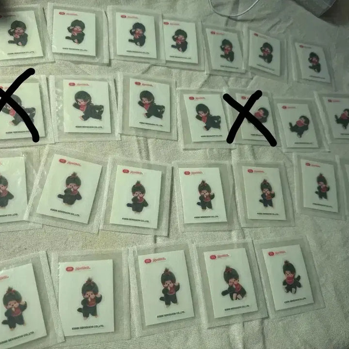 [BUNJANG] Monchhichi Fruit Jelly &amp; Wafer Stickers / 몬치치 과일 젤리, 딸기 웨하스 띠부씰 판매