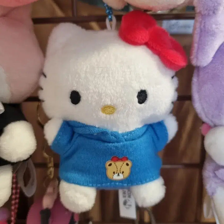 [BUNJANG] Sanrio Hello Kitty Hooded Plush Charm / 산리오 후드 헬로키티 인형 키링