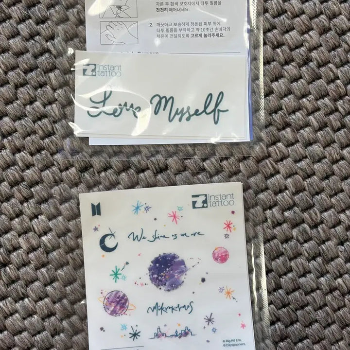 [BUNJANG] BTS Instant Tattoo Set / BTS 방탄소년단 인스턴트 타투 4종