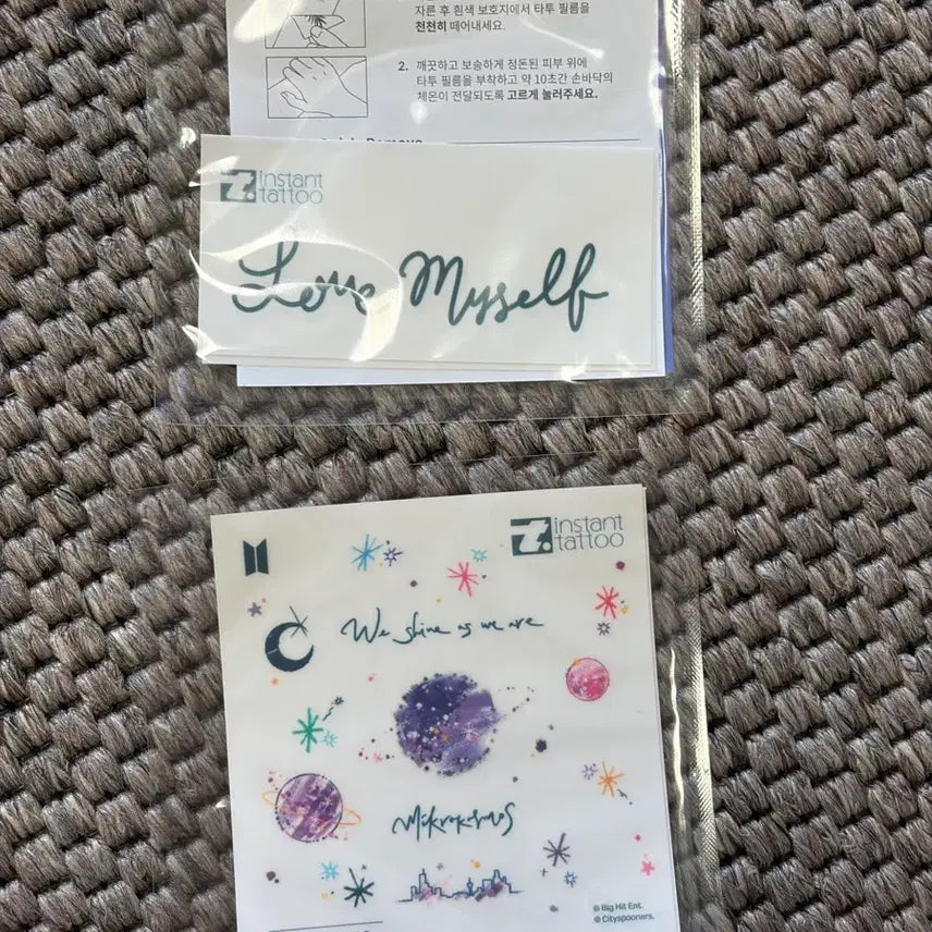[BUNJANG] BTS Instant Tattoo Set / BTS 방탄소년단 인스턴트 타투 4종